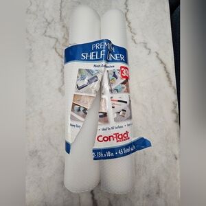 2-15FT x 18IN NON ADHESIVE PREMIUM SHELF LINER HEAVY DUTY EASY TO CUT OPEN BOX